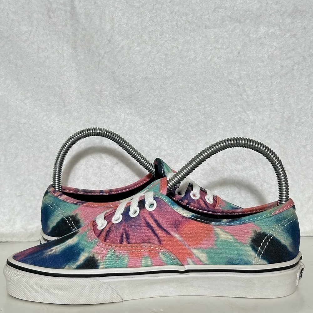 Vans Womens Authentic Tie Dye Blue/Pink OffTheWall Canvas Sneakers Shoes SZ US 7 - Picture 6 of 11